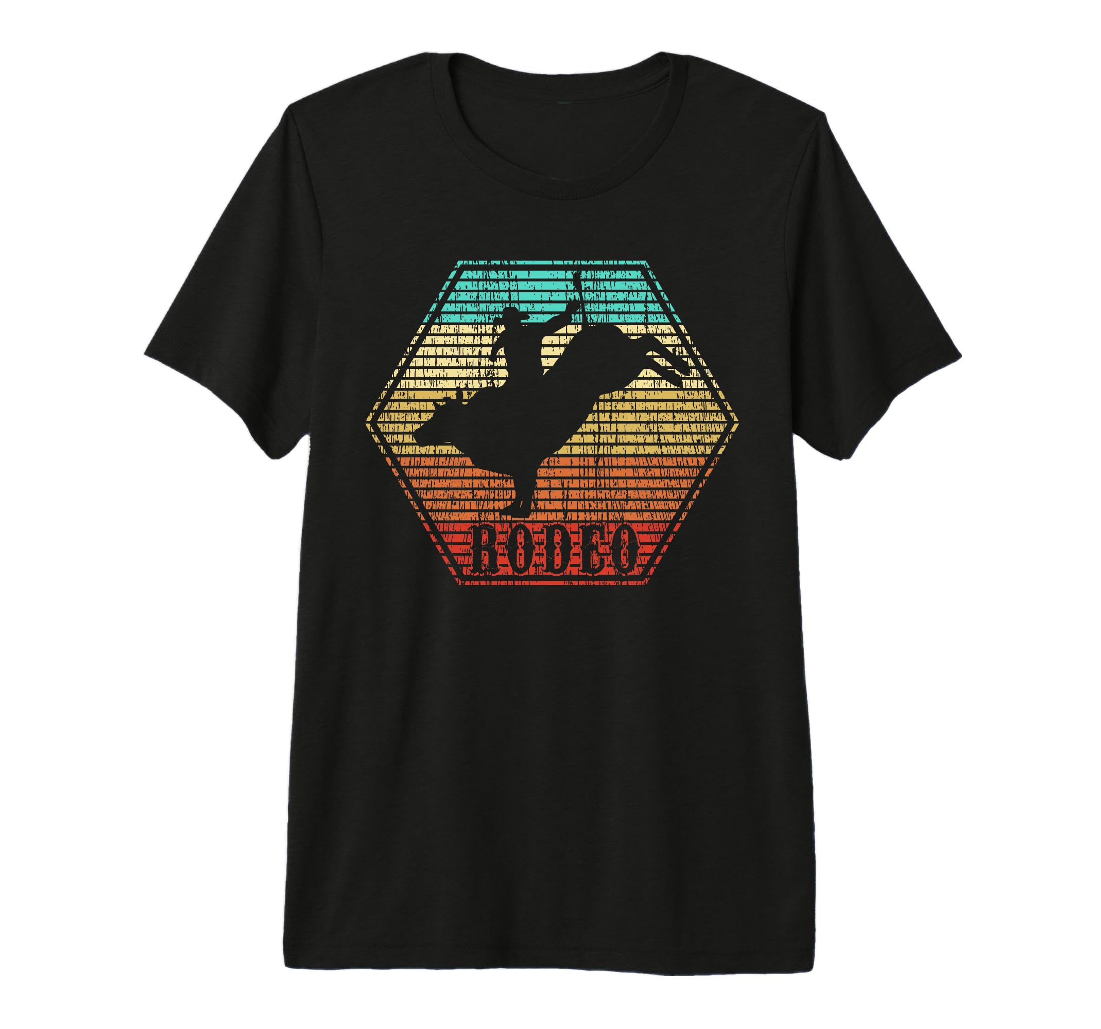 Rodeo Bull Riding Cowboy Tri Blend T-Shirt - Trendy Graphic Unisex - T-Shirt, Sweatshirt, Hoodie
