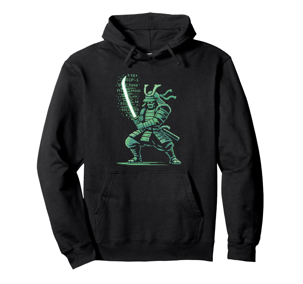Pixel Samurai Warrior Arcade Gamer Hoodie - Unique Graphic for Adults - T-Shirt, Sweatshirt, Hoodie