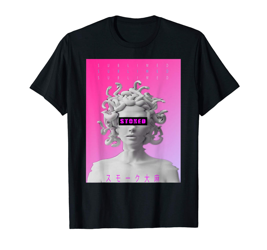 Stoned Sublimed Vaporwave Aesthetic T-Shirt - Minimalist Print Unisex - T-Shirt, Sweatshirt, Hoodie