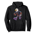 Funny Bald Eagle Roller Skates Skater Hoodie - Aesthetic Graphic for Adults - T-Shirt, Sweatshirt, Hoodie