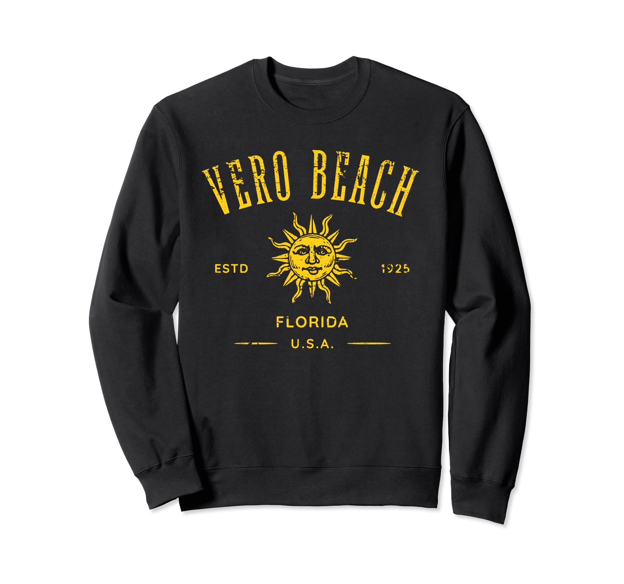 Vero Beach Florida Distressed Sweatshirt - Minimalist Print Men Women - T-Shirt, Sweatshirt, Hoodie