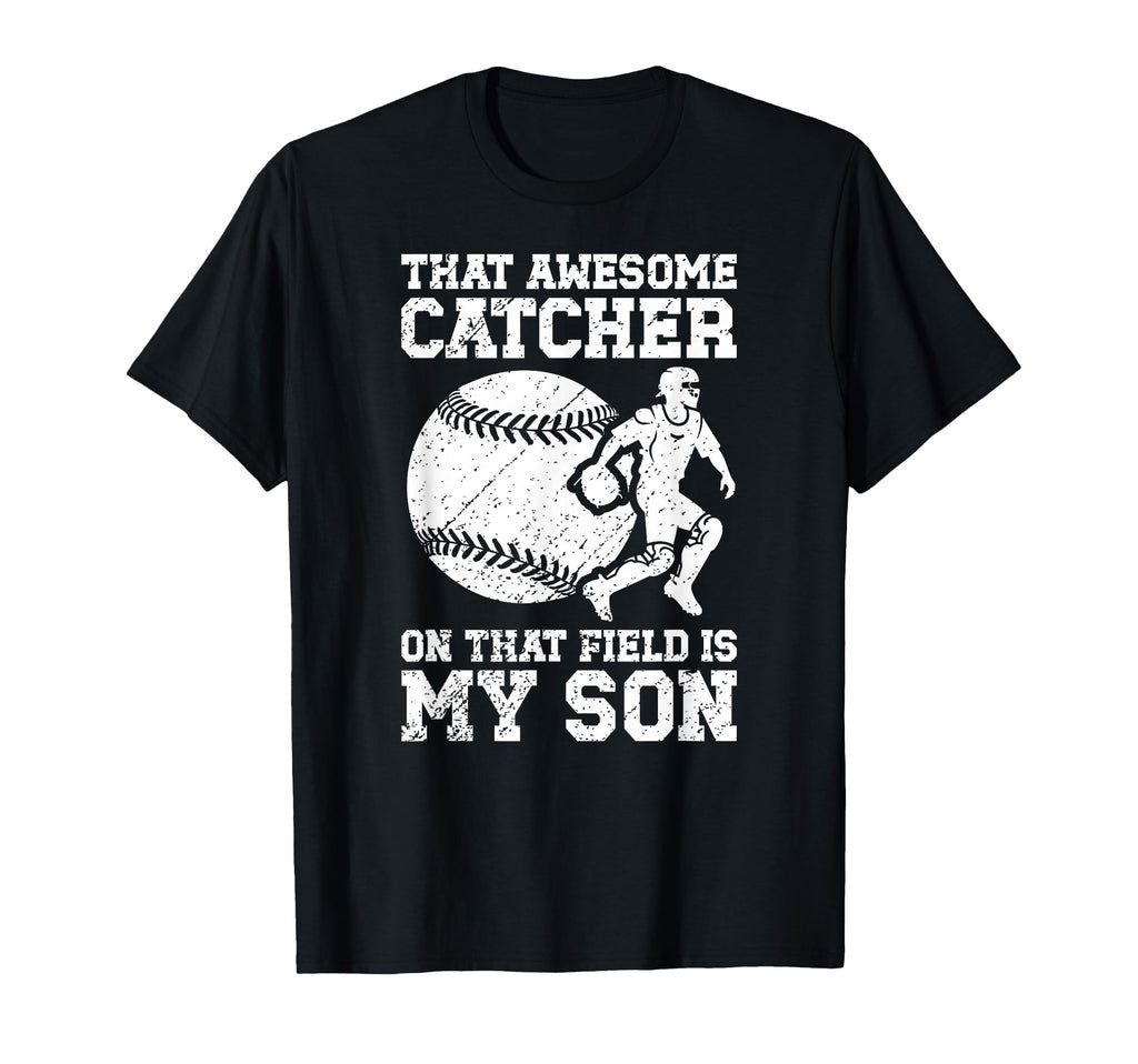Baseball Catcher Mom Proud Baseball T-Shirt - Unique Graphic Unisex - T-Shirt, Sweatshirt, Hoodie