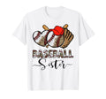 Baseball Sister Leopard Heart Funny T-Shirt - Aesthetic Graphic for Adults - T-Shirt, Sweatshirt, Hoodie