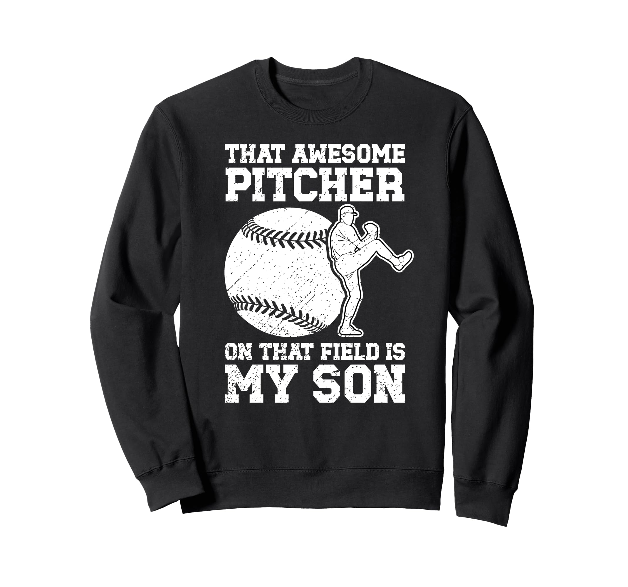 Baseball Pitcher Mom Proud Baseball Sweatshirt - Graphic Print Men Women - T-Shirt, Sweatshirt, Hoodie
