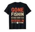 Funny Fishing And Baseball Outdoor T-Shirt - Graphic Print Unisex - T-Shirt, Sweatshirt, Hoodie