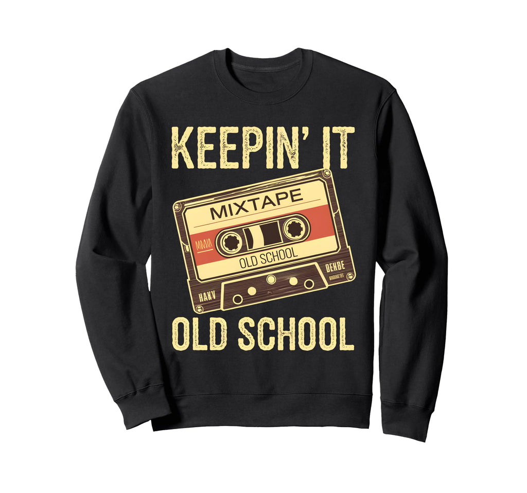 Old School Hip Hop 80S 90S Cassette Sweatshirt - Unique Graphic Unisex - T-Shirt, Sweatshirt, Hoodie