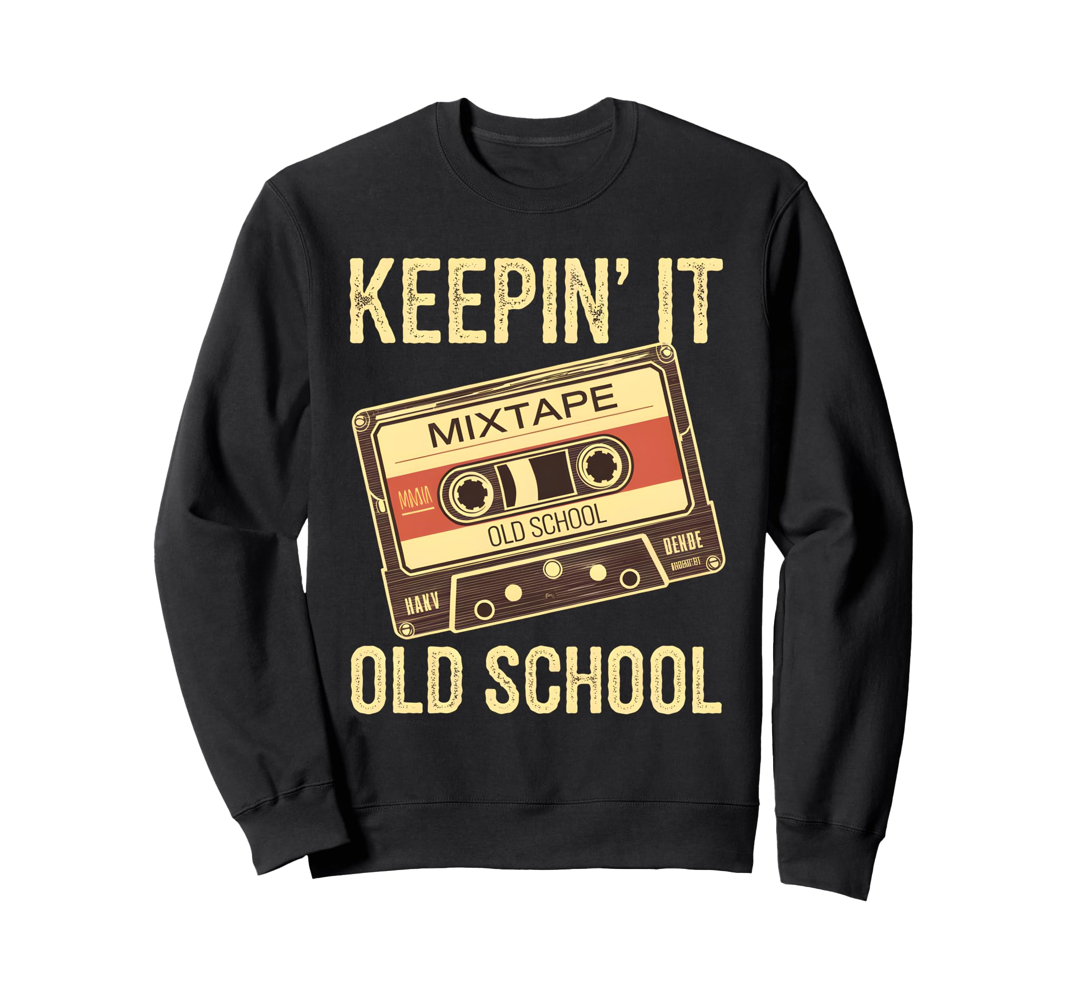 Old School Hip Hop 80S 90S Cassette Sweatshirt - Unique Graphic Unisex - T-Shirt, Sweatshirt, Hoodie