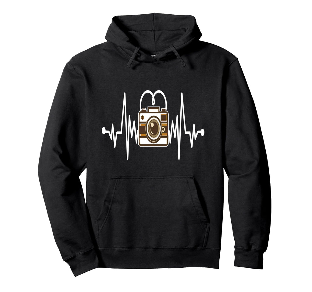 Womens Funny Camera Heartbeat Hoodie - Fun Novelty Design Unisex - T-Shirt, Sweatshirt, Hoodie