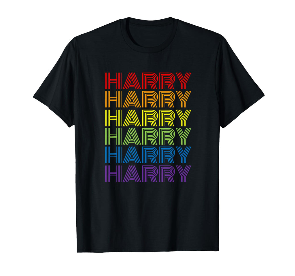 Harry Rainbow Name T-Shirt - Custom Art Print for Adults - T-Shirt, Sweatshirt, Hoodie
