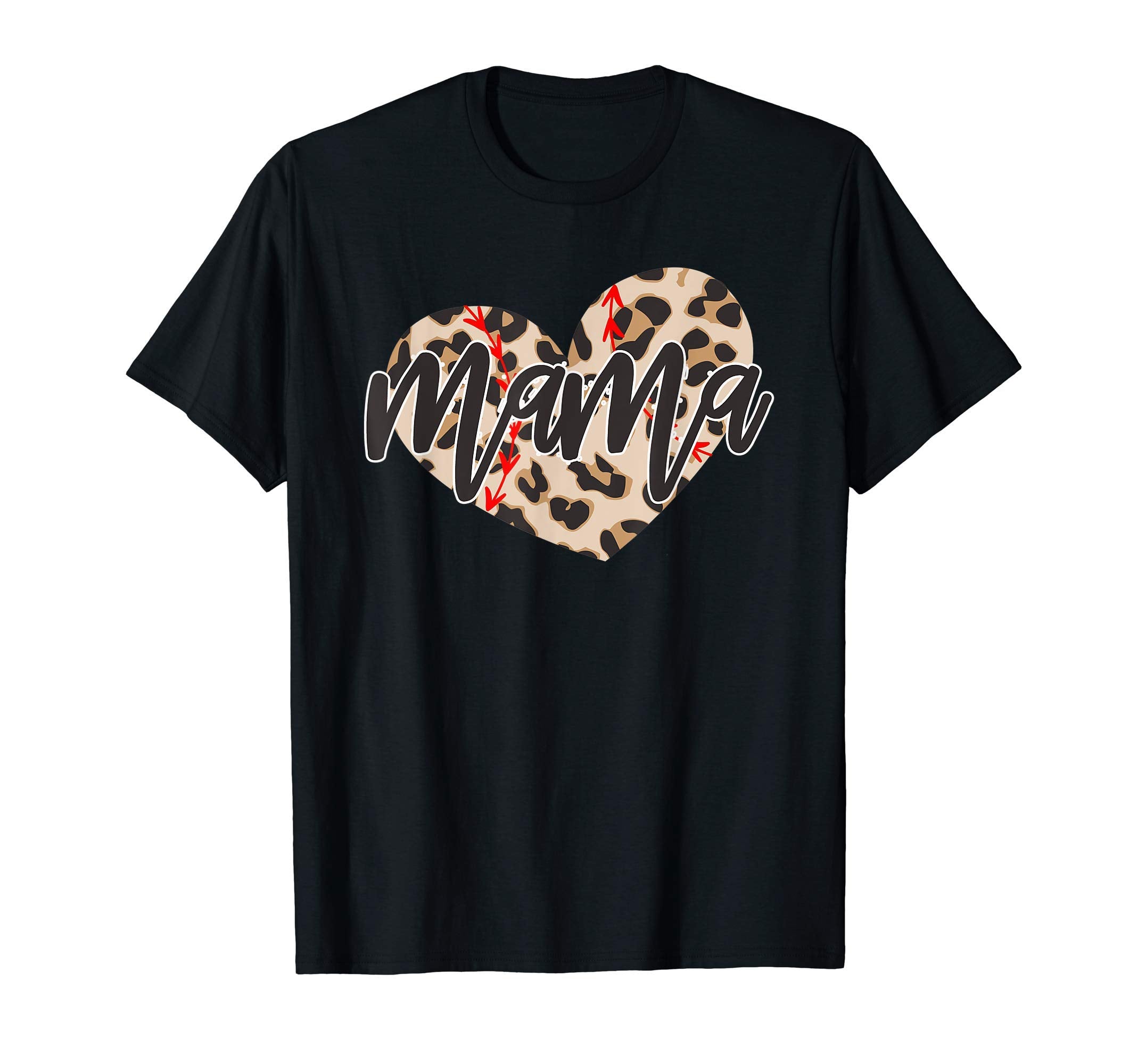 Baseball Mama Leopard Softball Mom T-Shirt - Custom Art Print Men Women - T-Shirt, Sweatshirt, Hoodie