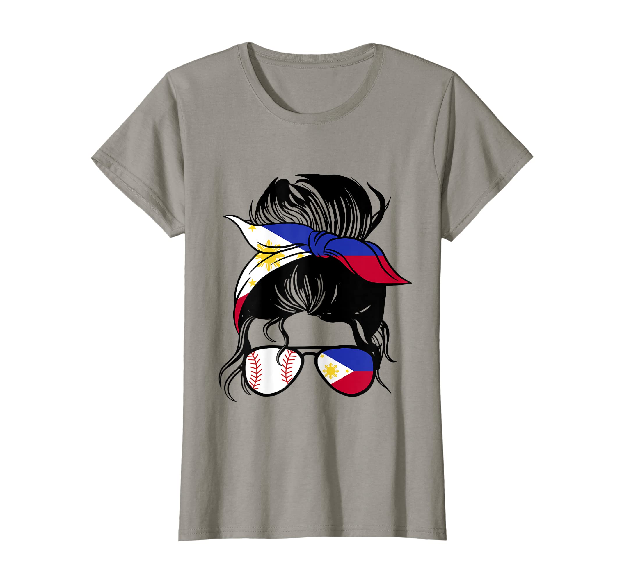 Filipina Baseball Mom Philippines Flag T-Shirt - Unique Graphic for Adults - T-Shirt, Sweatshirt, Hoodie