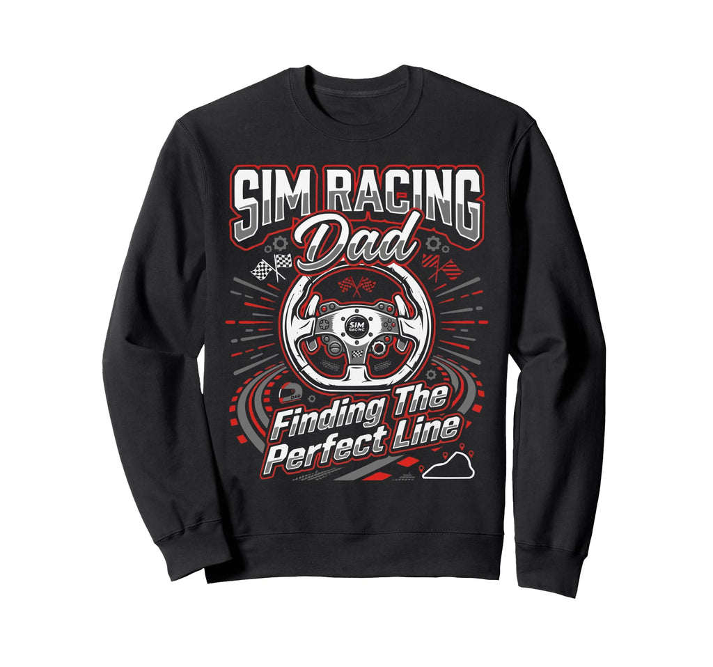 Sim Racing Dad Virtual Racing Sweatshirt - Custom Art Print for Adults - T-Shirt, Sweatshirt, Hoodie