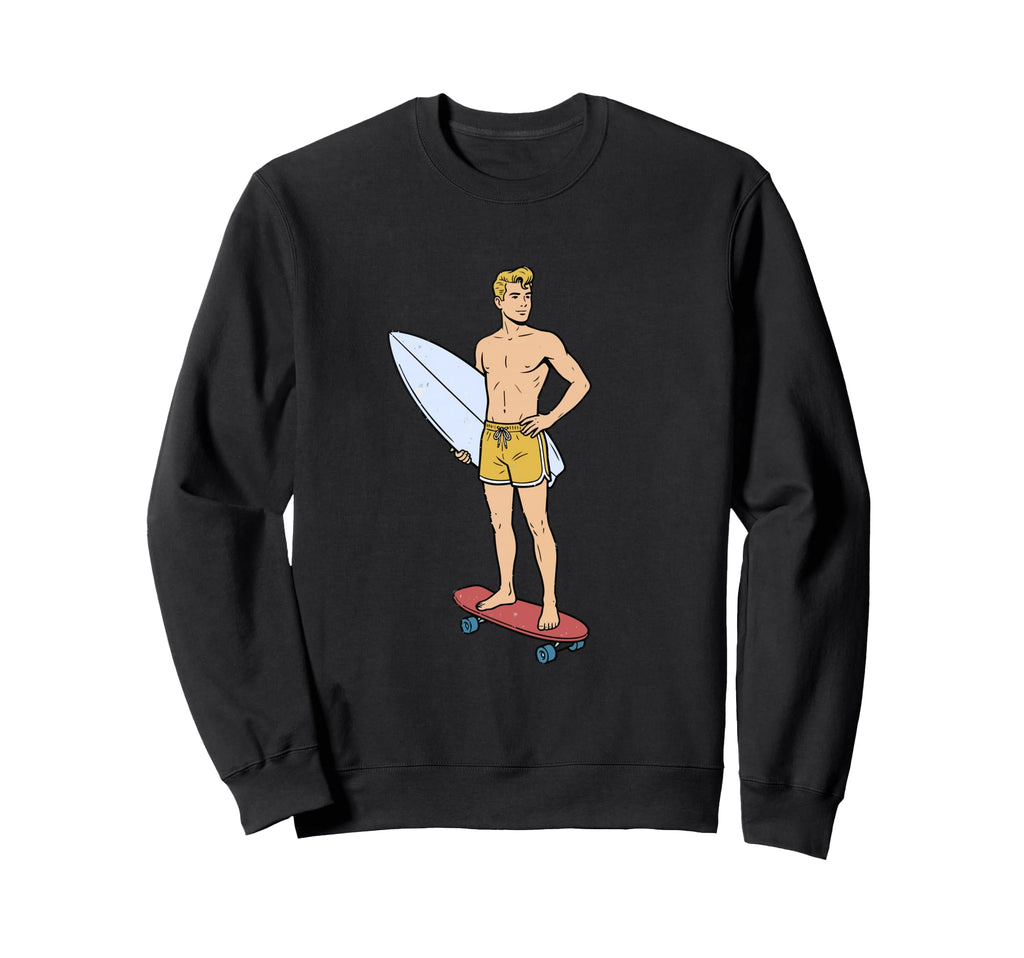 Surf California Laguna Beach Surfer Sweatshirt - Unique Graphic Unisex - T-Shirt, Sweatshirt, Hoodie