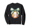 Baseball Coquette Bow Baseball Sweatshirt - Graphic Print for Adults - T-Shirt, Sweatshirt, Hoodie