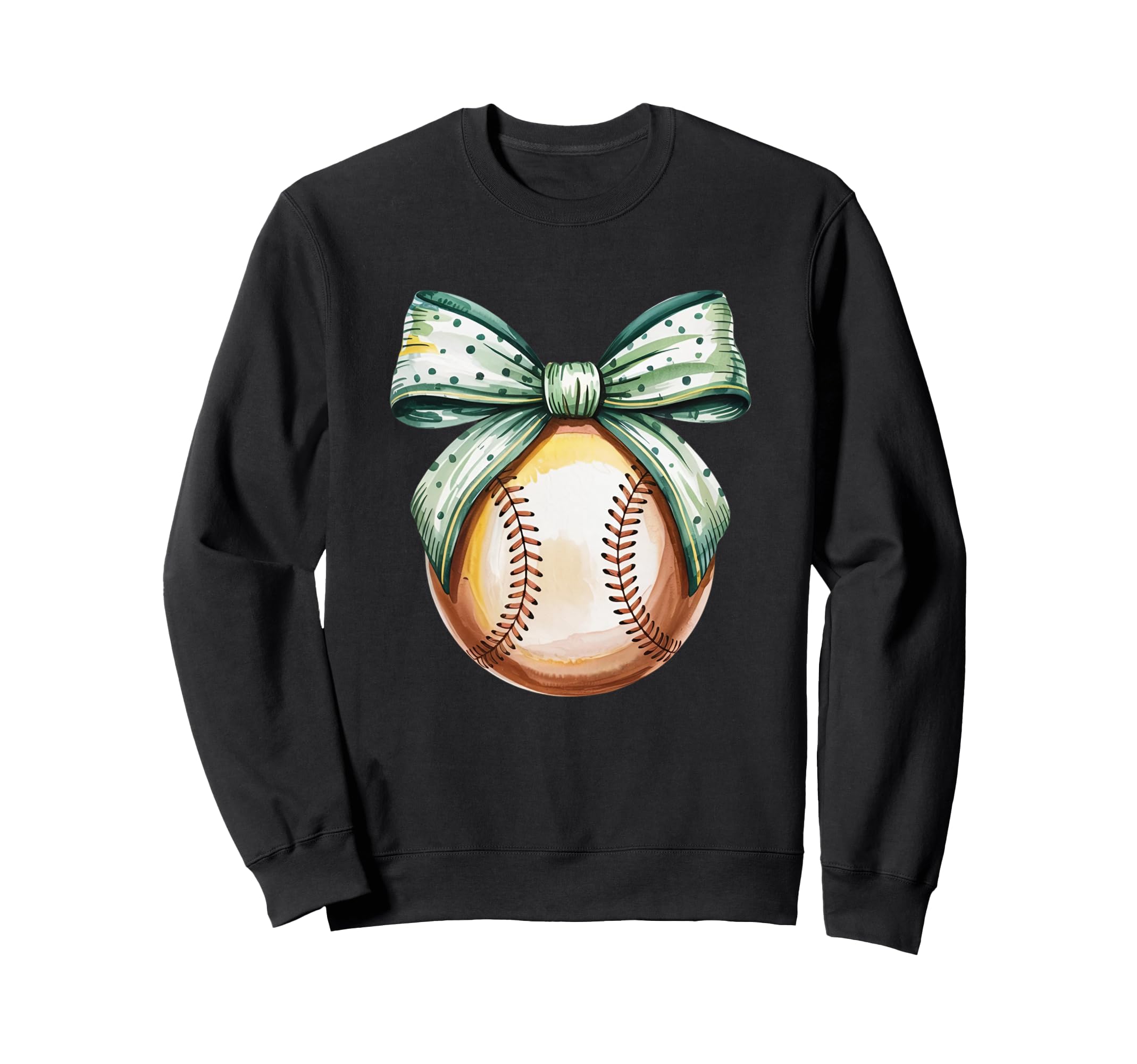 Baseball Coquette Bow Baseball Sweatshirt - Graphic Print for Adults - T-Shirt, Sweatshirt, Hoodie