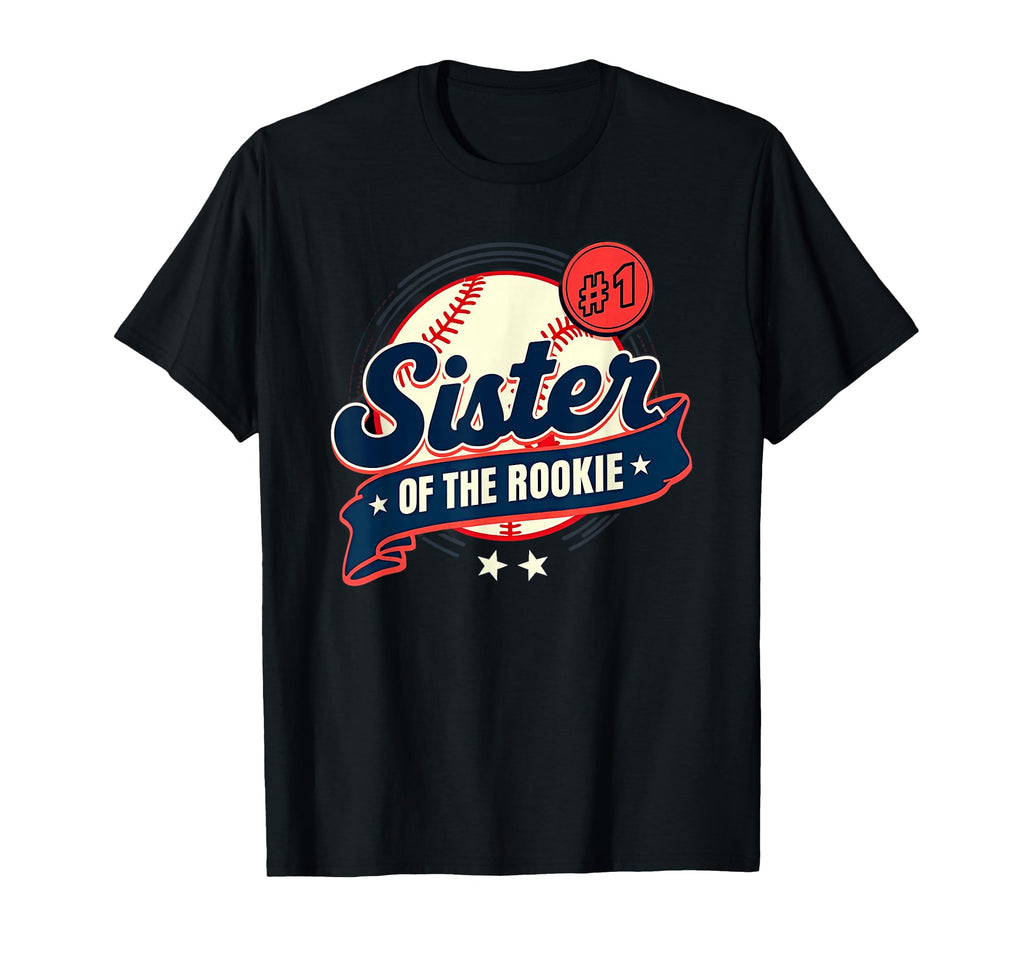 Sister Rookie 1St Birthday Baseball T-Shirt - Custom Art Print for Adults - T-Shirt, Sweatshirt, Hoodie