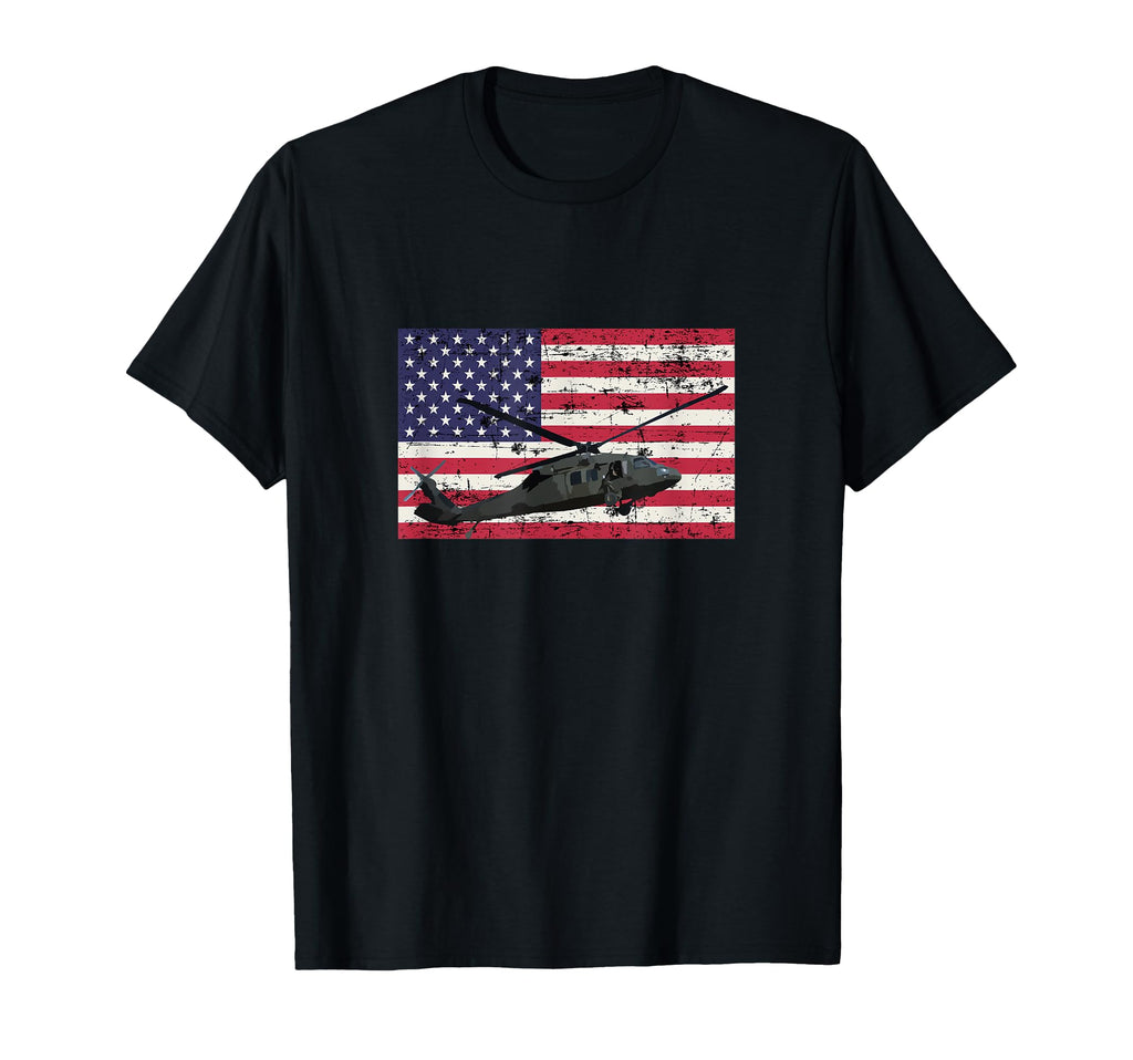 Uh 60 Blackhawk Patriotic Usa T-Shirt - Minimalist Print for Adults - T-Shirt, Sweatshirt, Hoodie