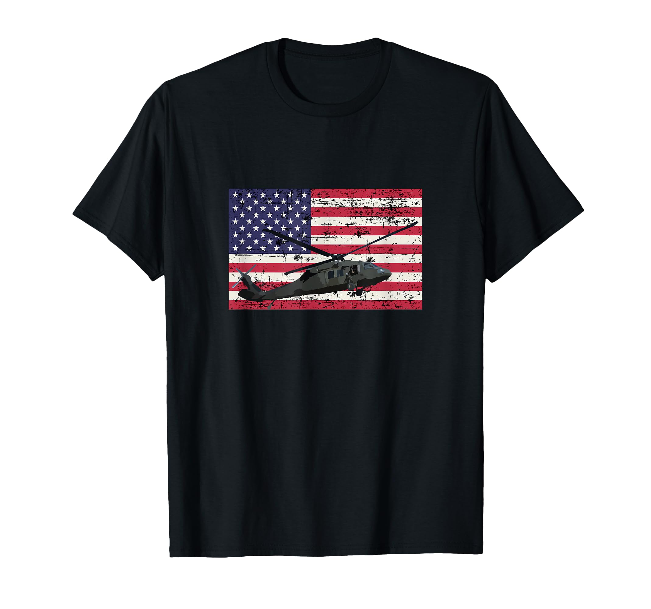 Uh 60 Blackhawk Patriotic Usa T-Shirt - Minimalist Print for Adults - T-Shirt, Sweatshirt, Hoodie