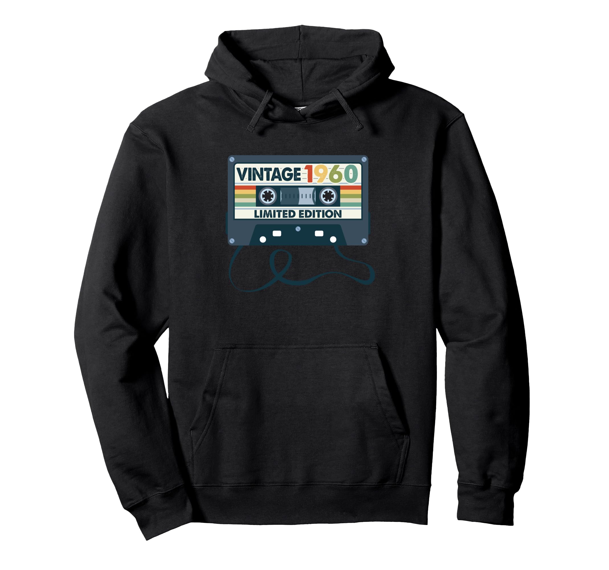 65 Year Old Born 1960 Cassette Tape 65Th Hoodie - Graphic Print for Adults - T-Shirt, Sweatshirt, Hoodie