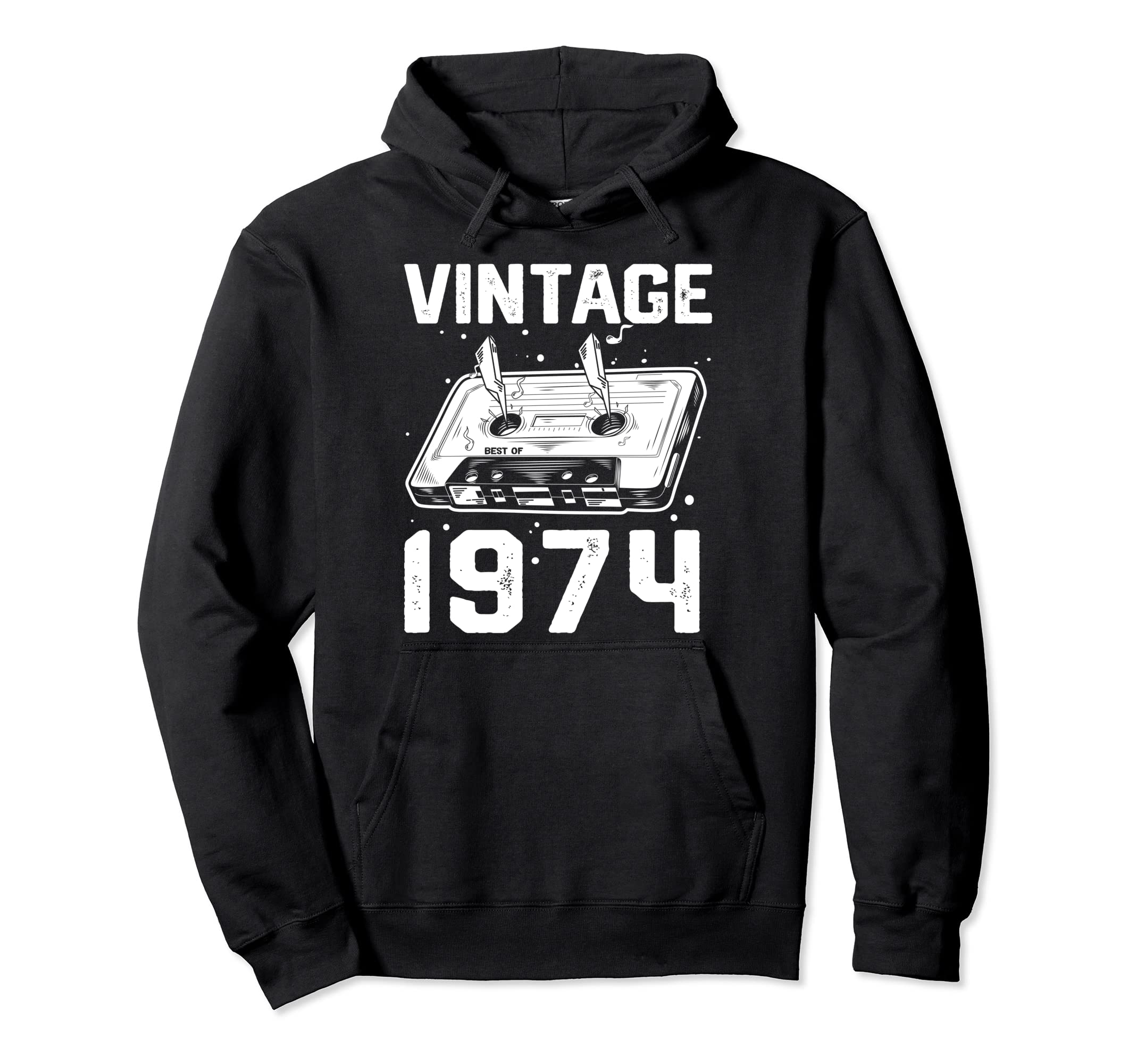 Birthday Best 1974 Bday 1974 Cassette Hoodie - Custom Art Print for Adults - T-Shirt, Sweatshirt, Hoodie