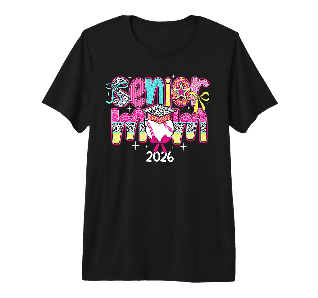 Baseball Senior Mom 2026 Baseball Player T-Shirt - Custom Art Print Unisex - T-Shirt, Sweatshirt, Hoodie