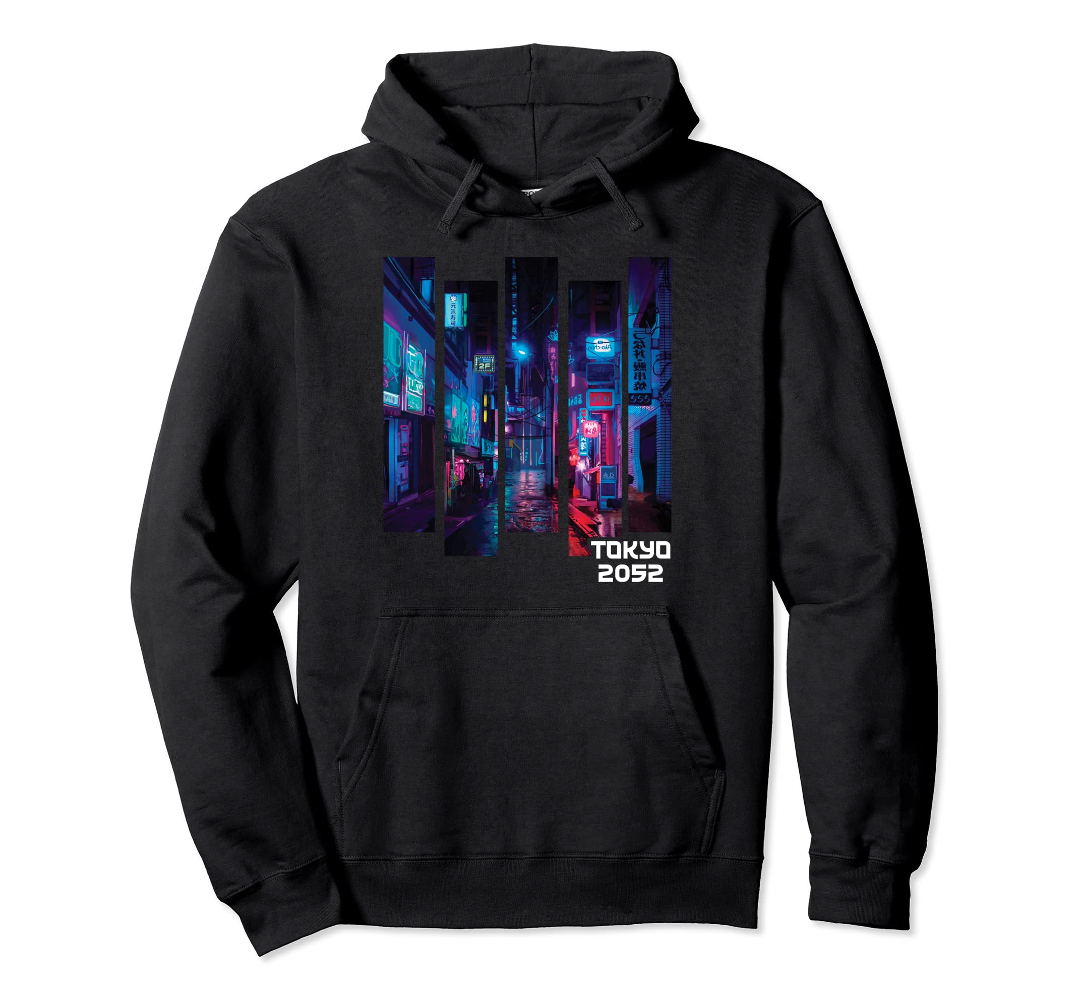 Tokyo 2052 Synthwave City Aesthetic Hoodie - Minimalist Print Men Women - T-Shirt, Sweatshirt, Hoodie