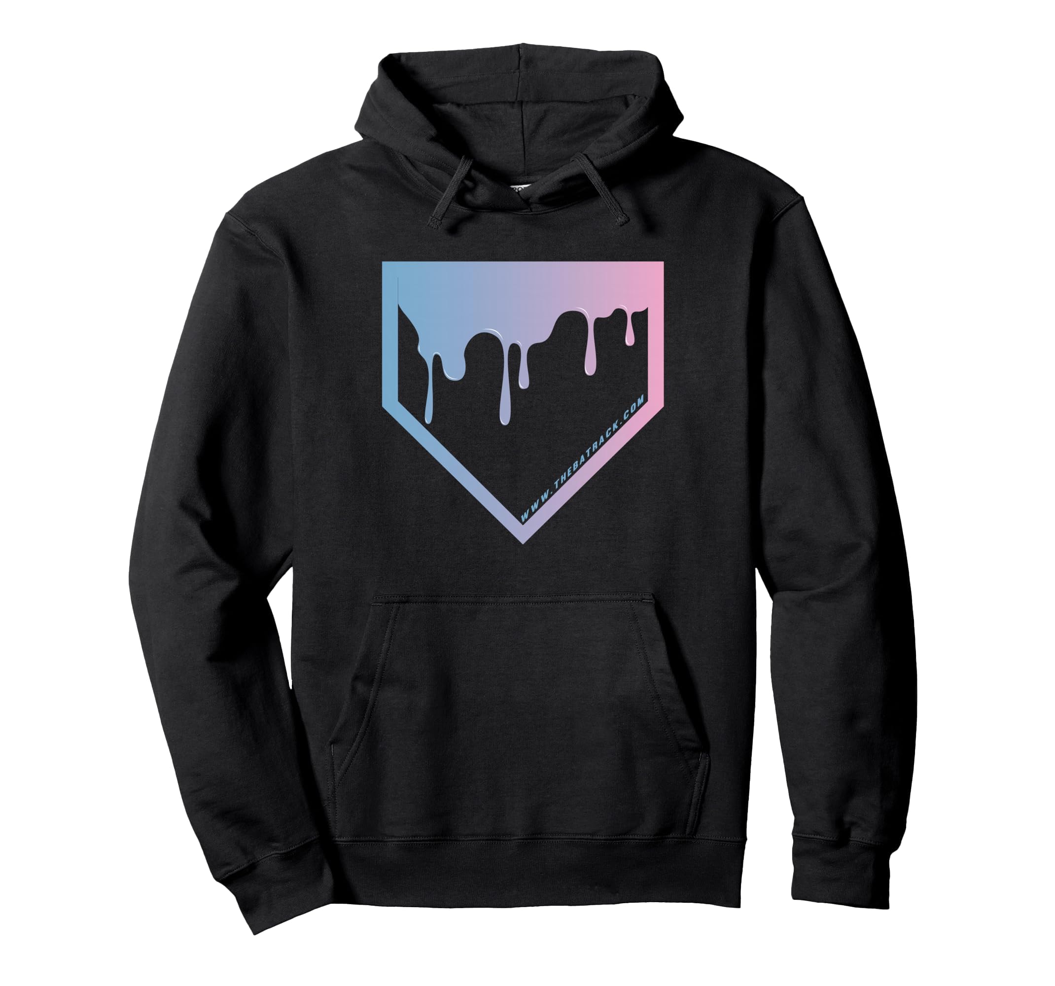 Baseball Home Plate Drip 2 Gradient Hoodie - Trendy Graphic for Adults - T-Shirt, Sweatshirt, Hoodie