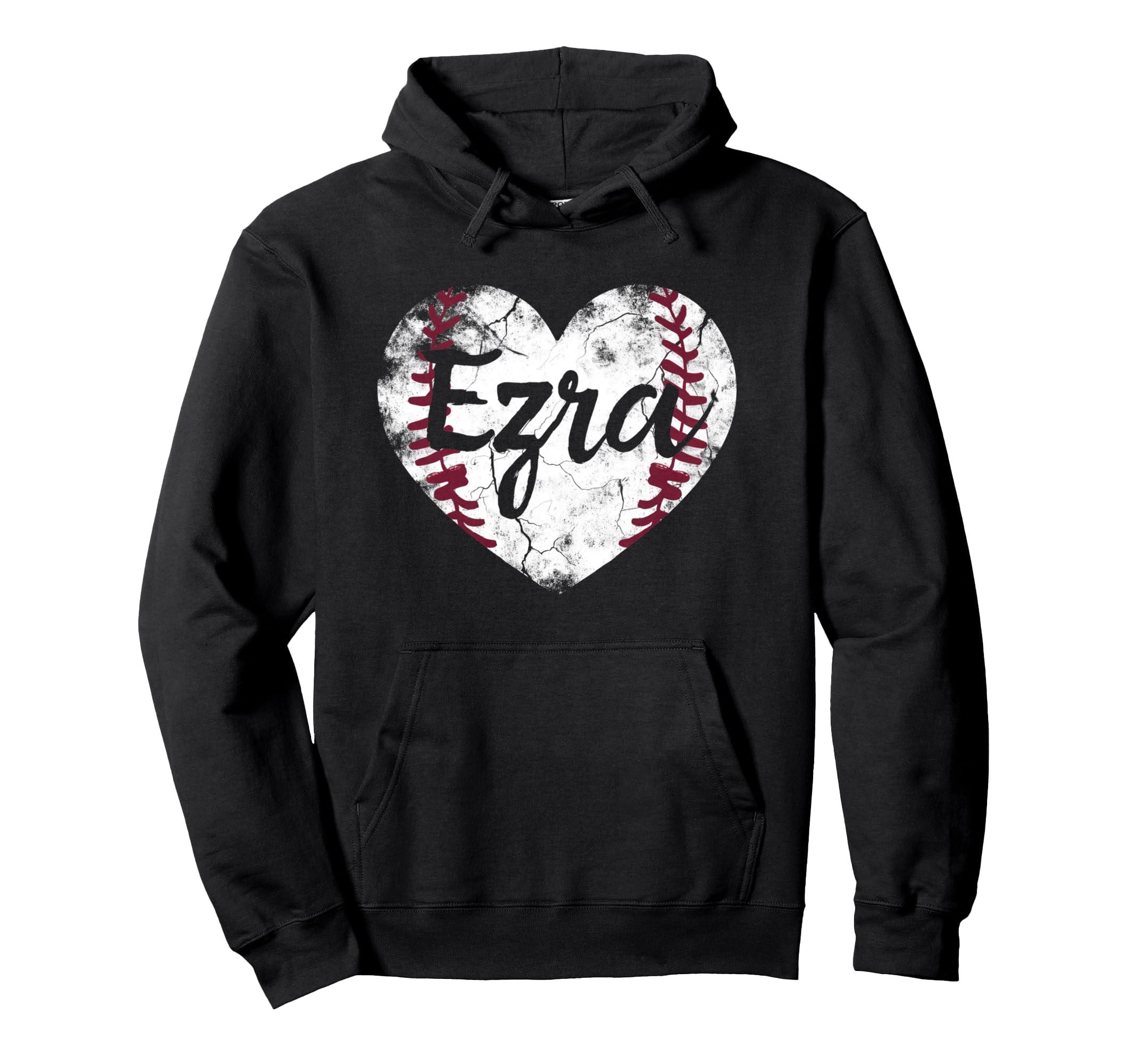 Ezra Baseball Personalized Name Hoodie - Casual Everyday Wear for Adults - T-Shirt, Sweatshirt, Hoodie