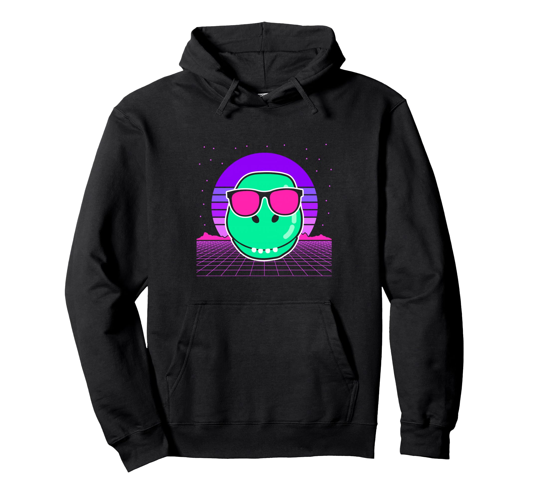 Aesthetic Vaporwave Outfits Dinosaur Hoodie - Unique Graphic for Adults - T-Shirt, Sweatshirt, Hoodie