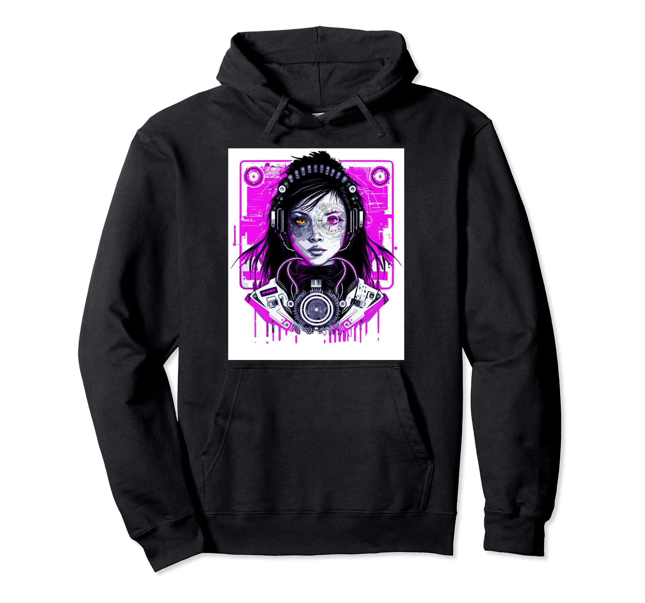 Japanese Cyborg Science Fiction Hoodie - Trendy Graphic for Adults - T-Shirt, Sweatshirt, Hoodie