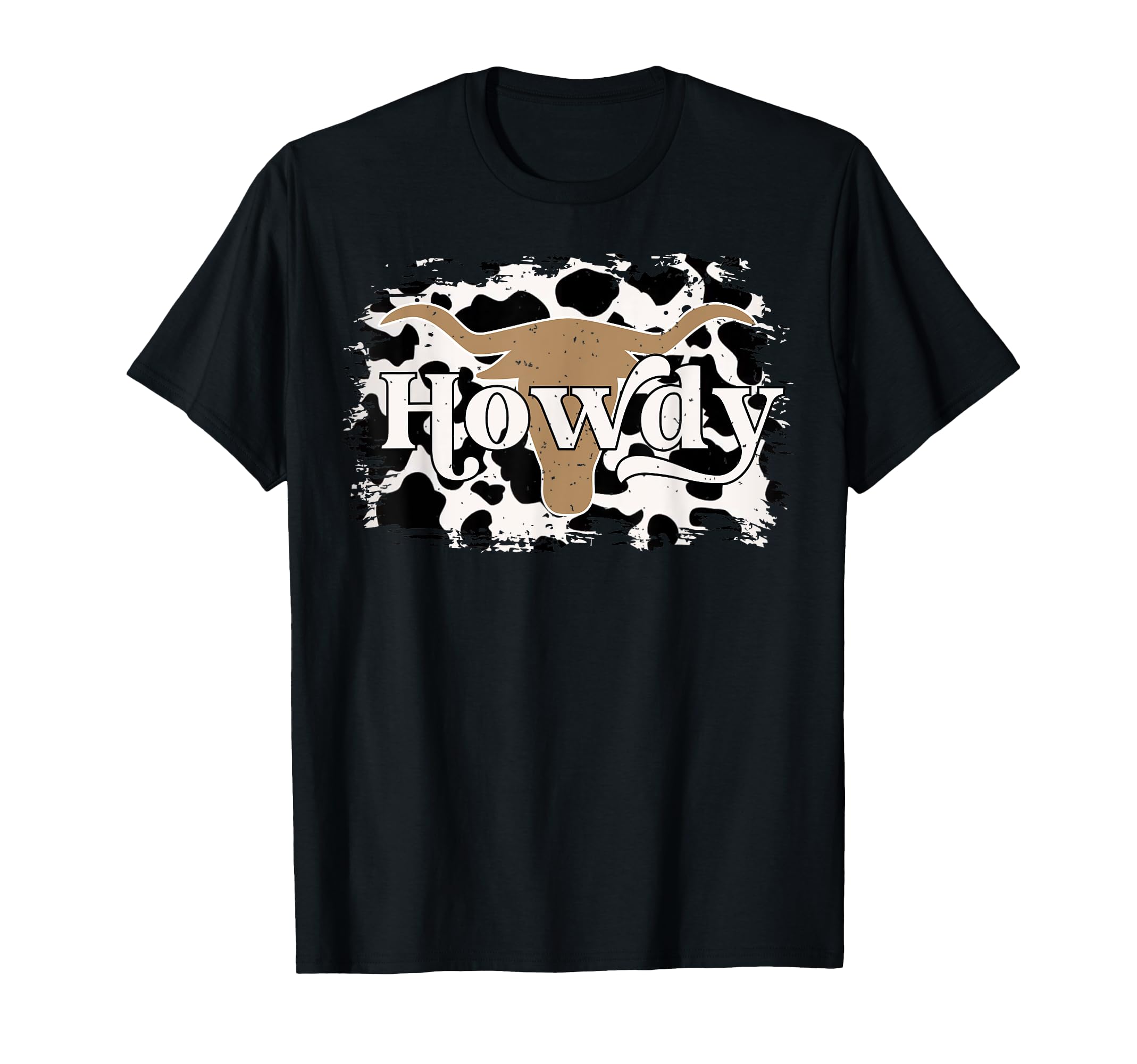 Cowboy Cowgirl Howdy Bull Horn Cow T-Shirt - Trendy Graphic Unisex - T-Shirt, Sweatshirt, Hoodie