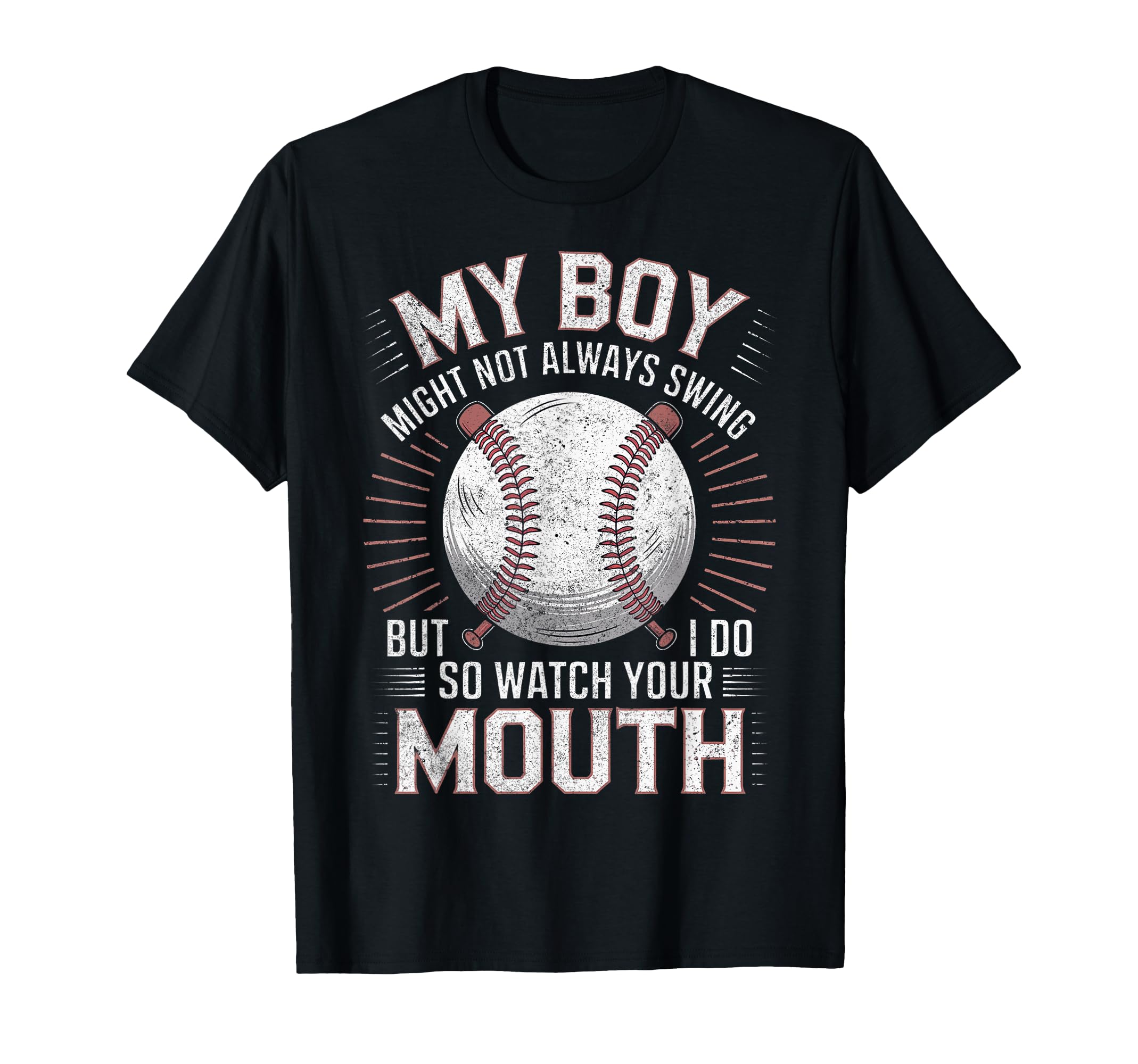 My Might Not Always Swing Baseball Mom T-Shirt - Trendy Graphic for Adults - T-Shirt, Sweatshirt, Hoodie