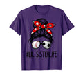 Classy Lil Sister Life Soccer Messy Bun T-Shirt - Custom Art Print Unisex - T-Shirt, Sweatshirt, Hoodie