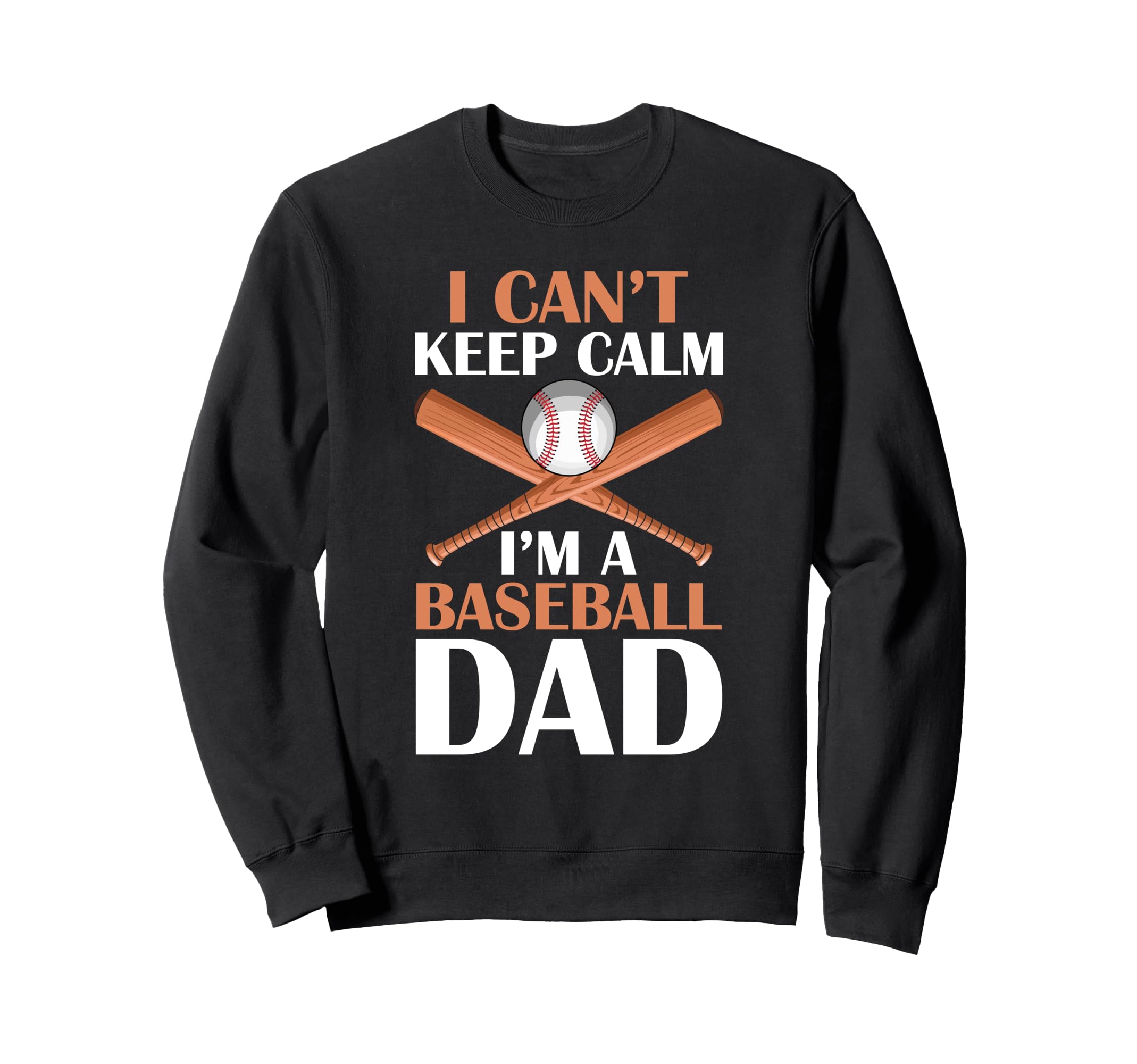 Fathers Day Baseball Dad Parent Sweatshirt - Unique Graphic for Adults - T-Shirt, Sweatshirt, Hoodie