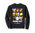 Baseball And Softball Mom Game Sweatshirt - Streetwear Style for Adults - T-Shirt, Sweatshirt, Hoodie