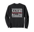 Raising Ballers Baseball Mom Dad Sweatshirt - Minimalist Print for Adults - T-Shirt, Sweatshirt, Hoodie