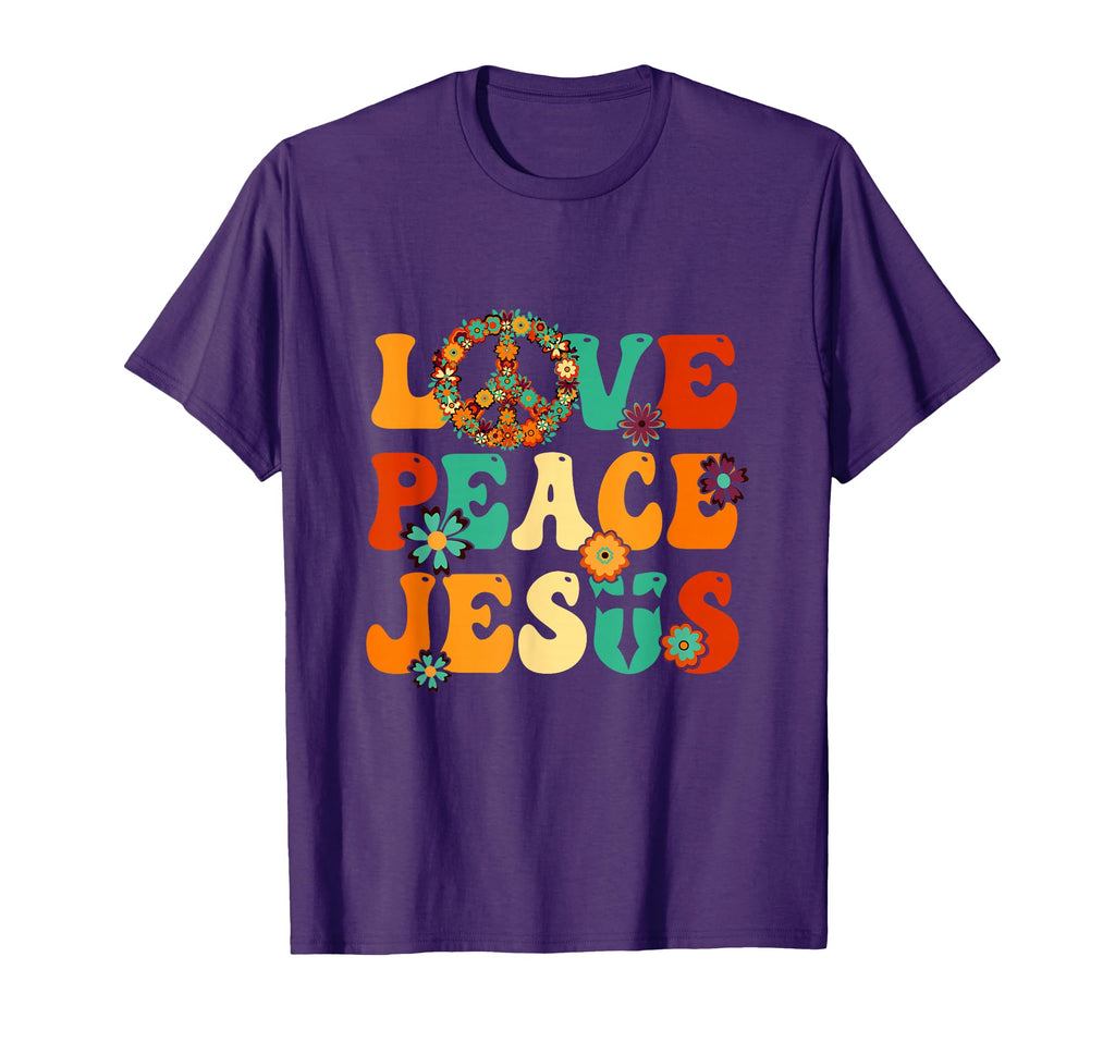 Love Peace Jesus Christian Fun 60S 70S T-Shirt - Graphic Print Men Women - T-Shirt, Sweatshirt, Hoodie