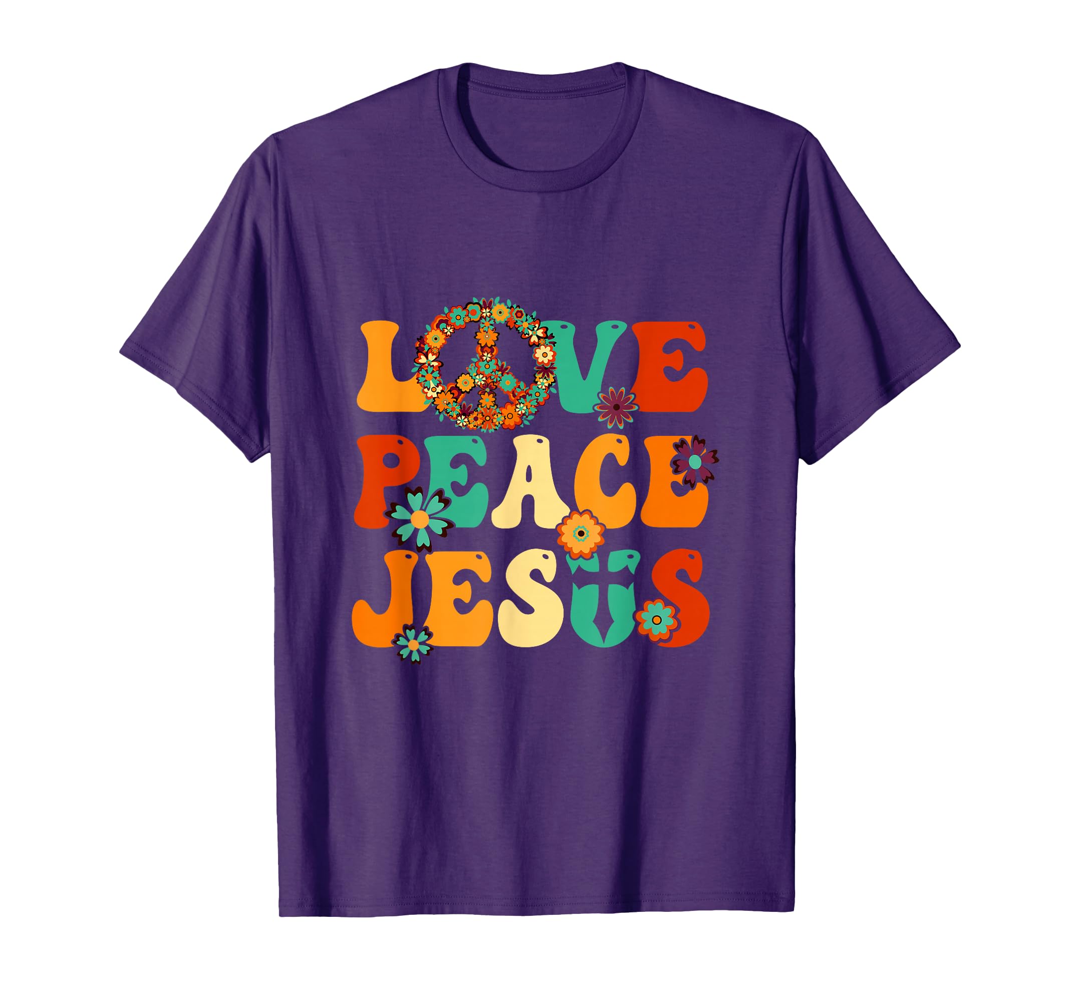 Love Peace Jesus Christian Fun 60S 70S T-Shirt - Graphic Print Men Women - T-Shirt, Sweatshirt, Hoodie