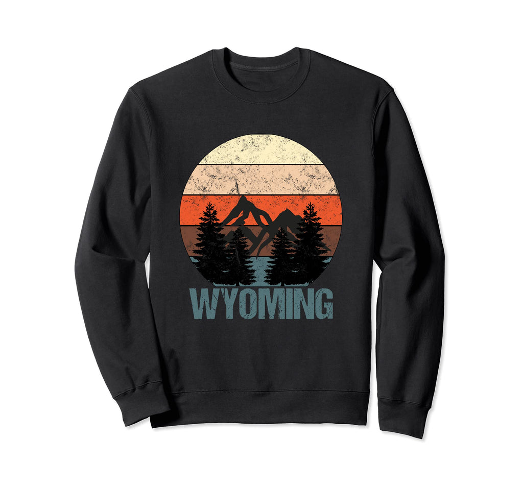 Wyoming Mountains Forest Sweatshirt - Fun Novelty Design for Adults - T-Shirt, Sweatshirt, Hoodie