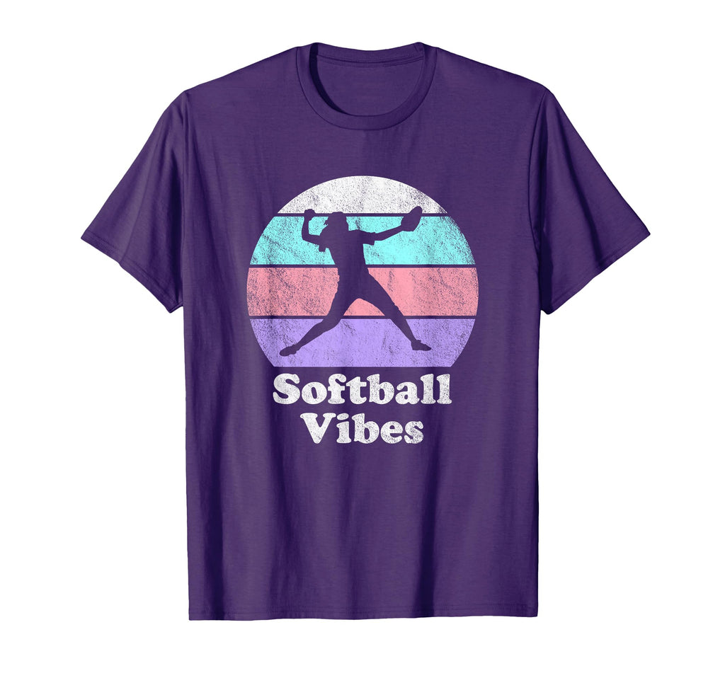 Softball Vibes Or Womens Pitcher T-Shirt - Trendy Graphic for Adults - T-Shirt, Sweatshirt, Hoodie