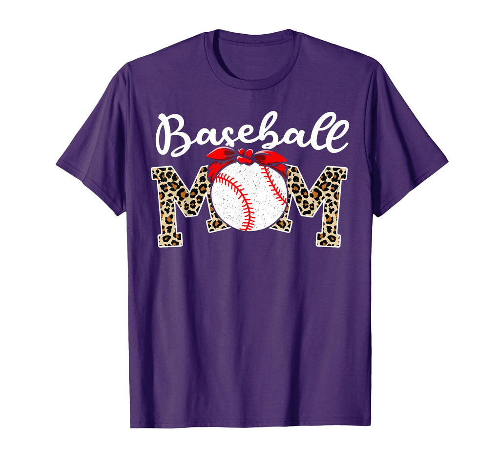 Baseball Mom Gifts Leopard Baseball T-Shirt - Aesthetic Graphic for Adults - T-Shirt, Sweatshirt, Hoodie