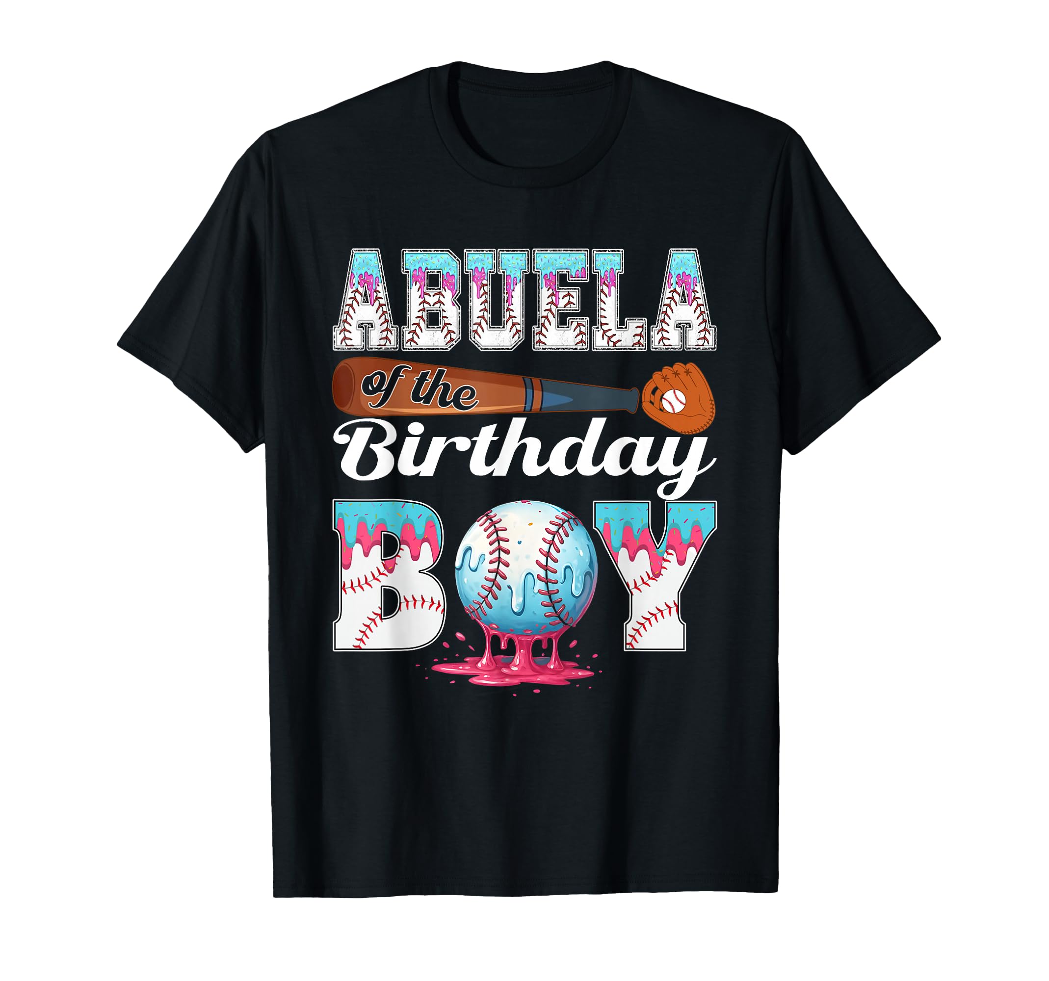 Baseball Ice Cream Drip Abuela T-Shirt - Custom Art Print for Adults - T-Shirt, Sweatshirt, Hoodie