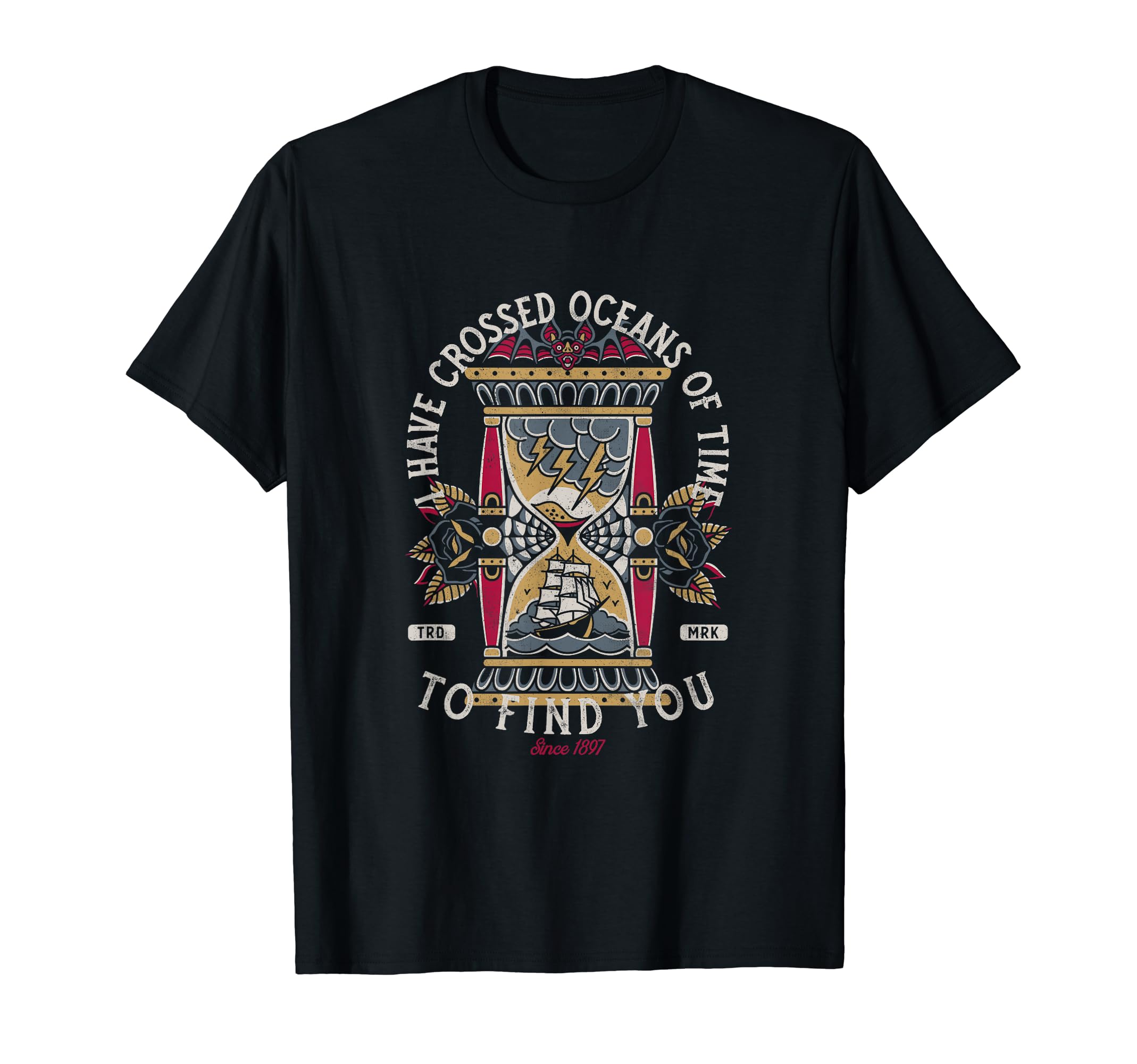 Vampire Sand Timer Traditional T-Shirt - Minimalist Print for Adults - T-Shirt, Sweatshirt, Hoodie