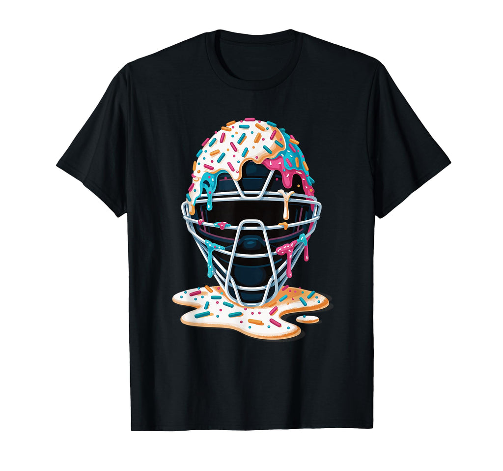 Baseball Catcher Mask Ice Cream T-Shirt - Minimalist Print for Adults - T-Shirt, Sweatshirt, Hoodie