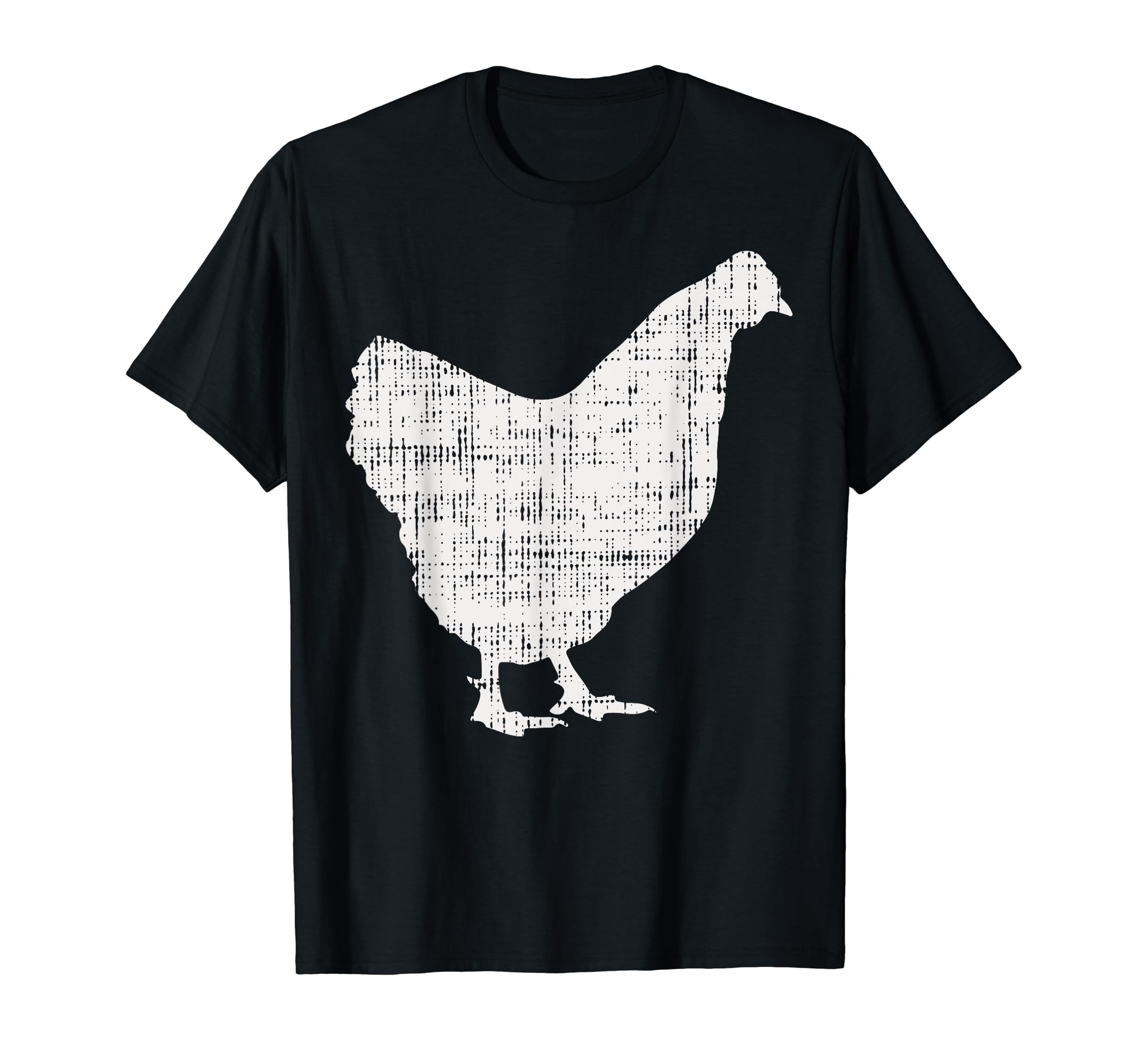 Distressed Chicken T-Shirt - Minimalist Print Men Women - T-Shirt, Sweatshirt, Hoodie