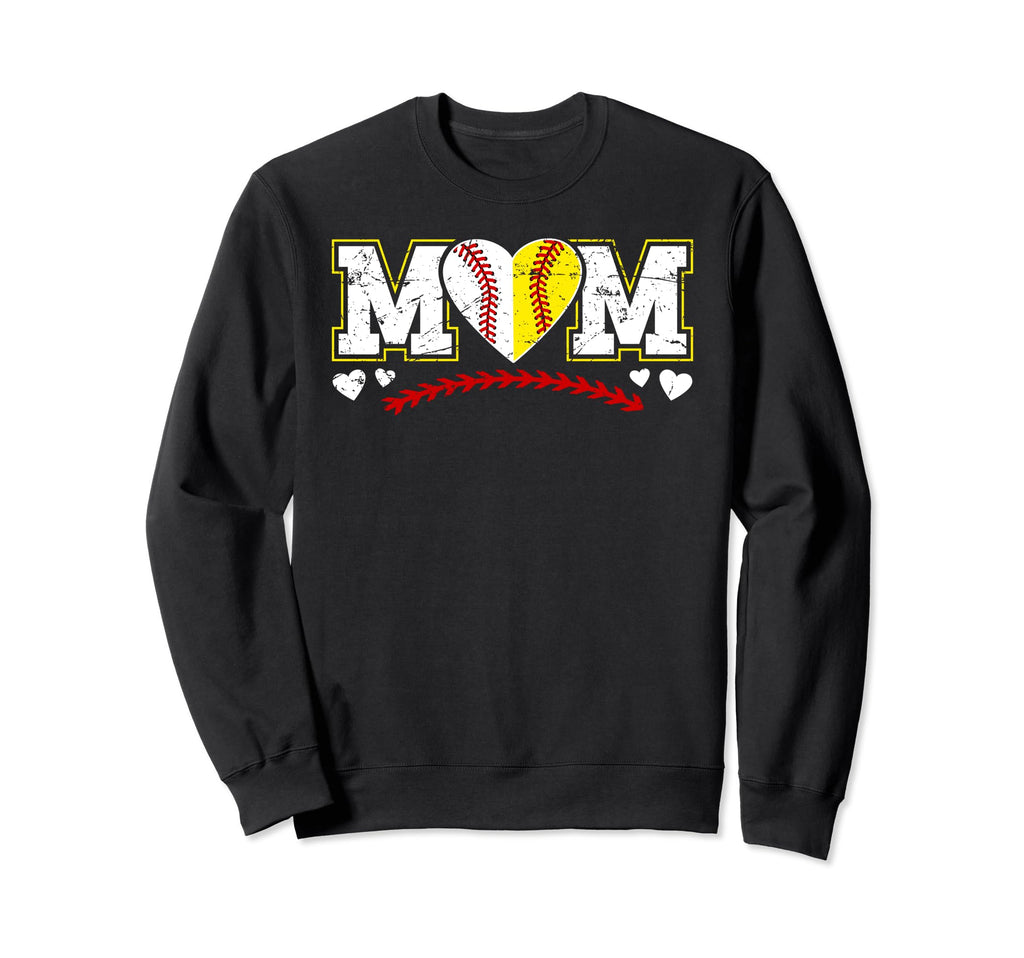 Softball Baseball Mom Baseball Softball Sweatshirt - Graphic Print Unisex - T-Shirt, Sweatshirt, Hoodie
