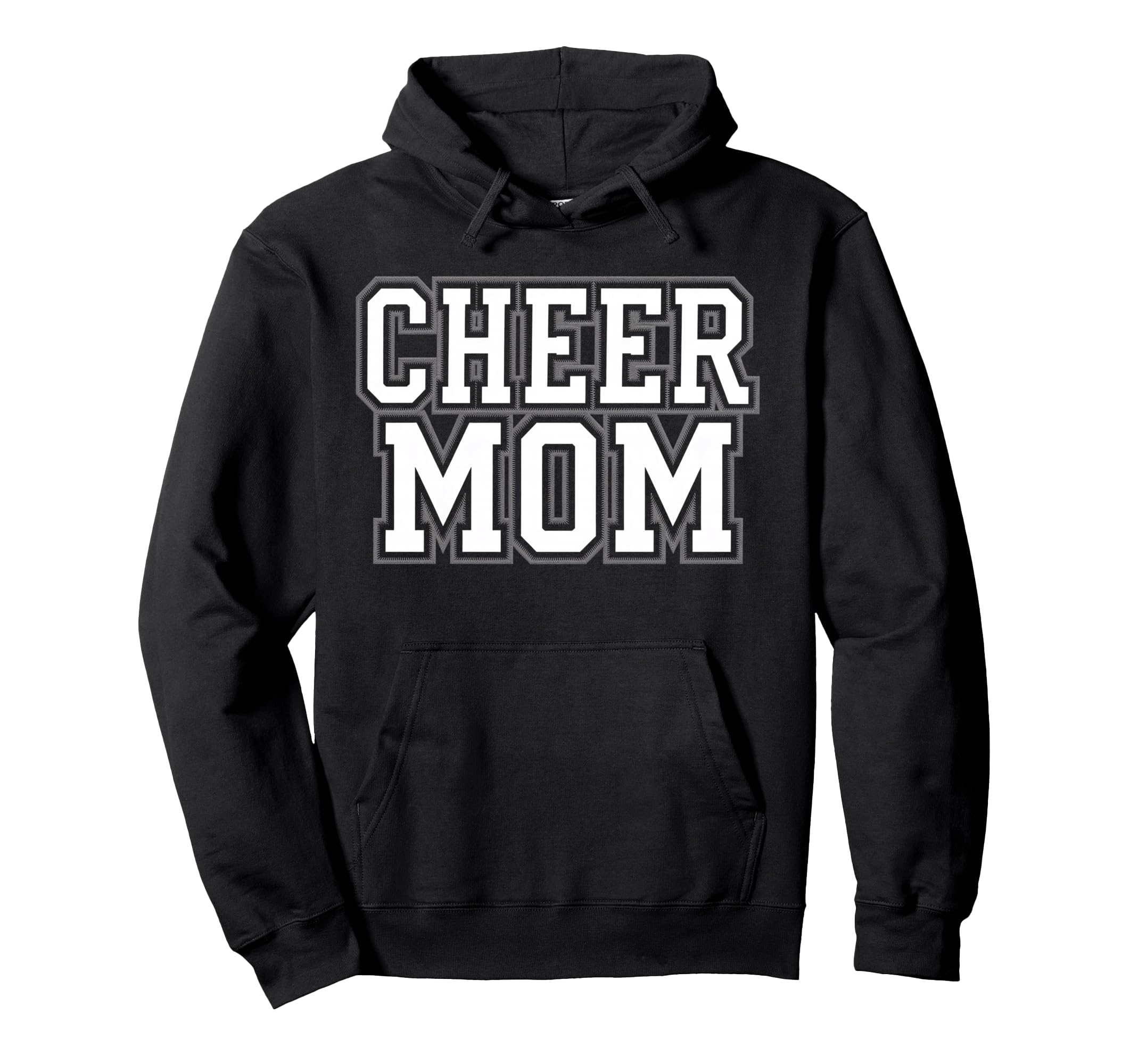 Cheer Mom Mother Bow Cheerleader Game Day Hoodie - Graphic Print Men Women - T-Shirt, Sweatshirt, Hoodie