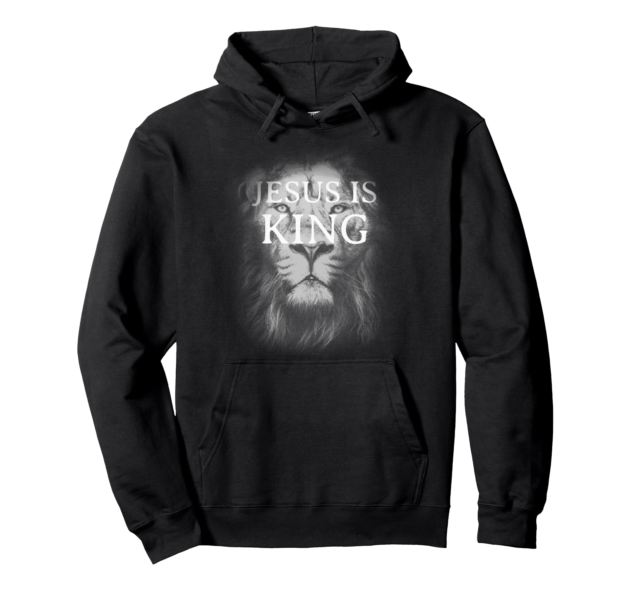 Christian Jesus Is King Lion Faded Hoodie - Streetwear Style for Adults - T-Shirt, Sweatshirt, Hoodie