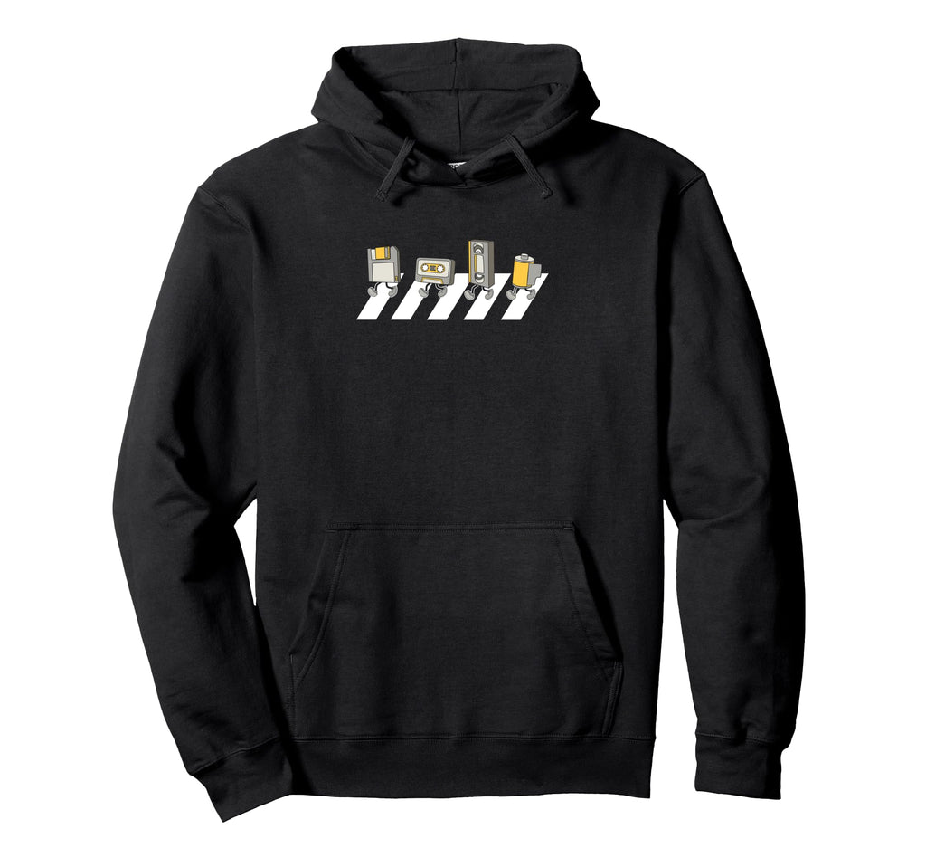 Storage Devices Pedestrian Crossing Hoodie - Novelty Apparel for Adults - T-Shirt, Sweatshirt, Hoodie