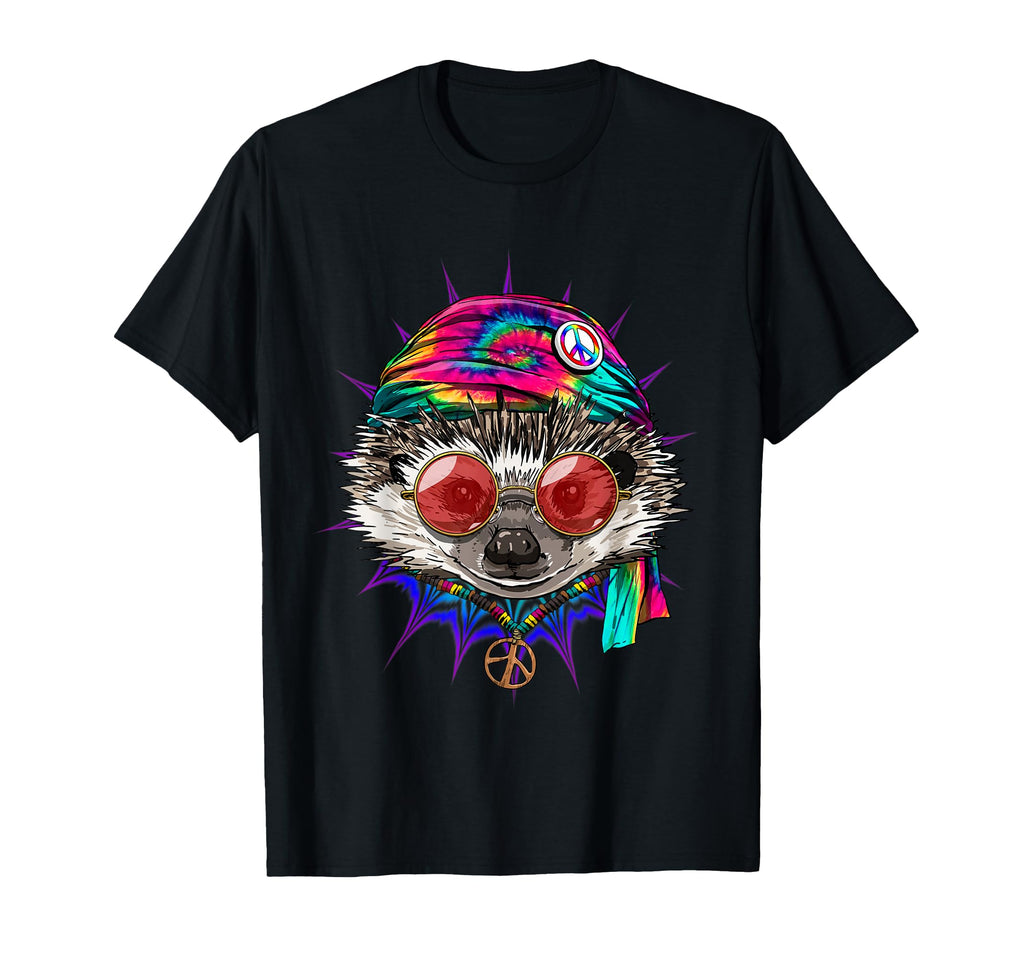 Tie Dye Hippie Hedgehog Hippiness T-Shirt - Fun Novelty Design Unisex - T-Shirt, Sweatshirt, Hoodie